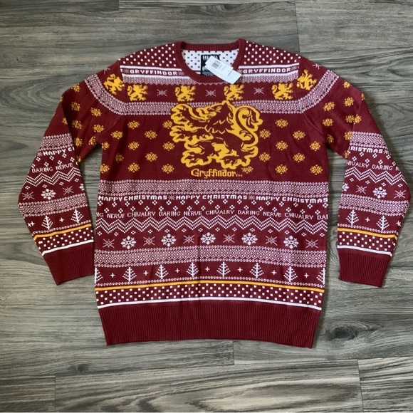 Boxlunch harry potter gryffindoor holiday sweater - Picture 2 of 3